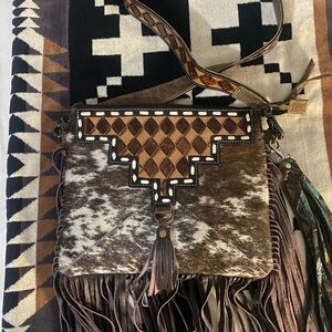 Fringe Leather Crossbody Bag